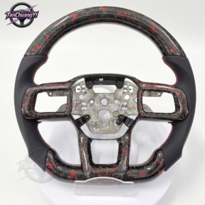 Volant de voiture en fibre de carbone forgée brillante avec des paillettes bleues, personnalisé en usine, livraison rapide, pour <span class=keywords><strong>Ford</strong></span> Mustang <span class=keywords><strong>GT</strong></span> S650 2024+ - Product Image 1