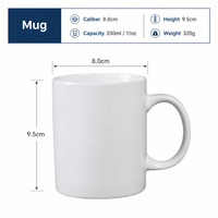 Mug à sublimation en porcelaine blanche 11oz, impression de logo personnalisé, mug à café, vente en gros, cadeau pour offres promotionnelles, grande capacité, usine OEM