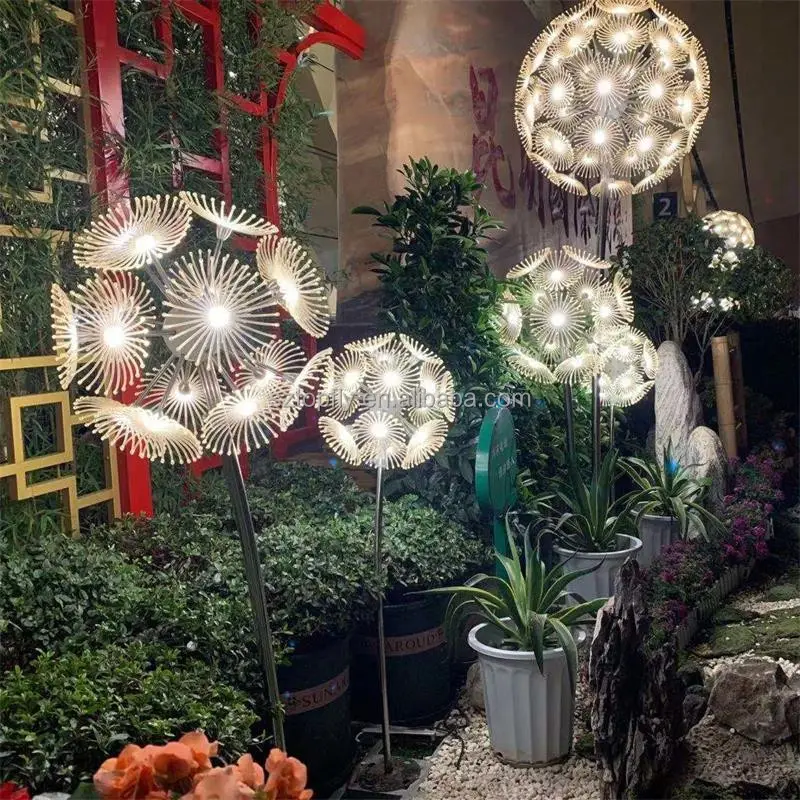 Verbesserte wasserdichte 3D-LED-Löwenzahn Licht Außen landschafts beleuchtung Fairy Patio Street Decoration Löwenzahn Lichter für den Garten