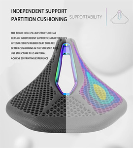 MTB公路自行车配件零件自行车座椅长凳蜂窝3D轻型鞍座 - Product Image 4
