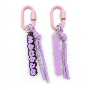 Porte-clés mousqueton ovale, logo en PVC personnalisé, couleur personnalisée, cadeau promotionnel quotidien <span class=keywords><strong>pour</strong></span> l'extérieur - Product Image 2