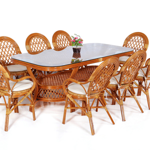 Juego de Comedor de Ratán JAVA para Muebles Comerciales, Diseño Moderno para Hoteles y Restaurantes, Uso en Exteriores con Mesa Larga - Product Image 5