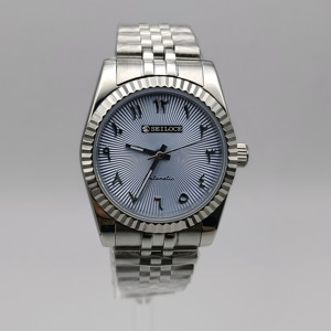 Montres mécaniques SEILOCE, nouvelle version améliorée, mouvement japonais NH35, verre saphir, chiffres arabes, sans calendrier, unisexe. - Product Image 2