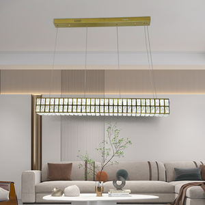 <span class=keywords><strong>Lustre</strong></span> en cristal doré long certifié SAA pour restaurant et <span class=keywords><strong>bar</strong></span>, 80 W, éclairage pour l'Australie - Product Image 4