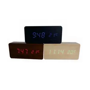 Wood Light Multifunction LCD Digital Desk Clock LG3041