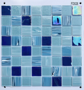 <span class=keywords><strong>Mosaïque</strong></span> en verre bleu à fusion à chaud pour piscine de Foshan, vente en gros, prix bas, matériaux de construction de haute qualité, mosaïques murales pour salle de bain - Product Image 1