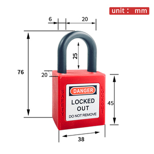 <span class=keywords><strong>Cadenas</strong></span> de sécurité isolé en nylon coloré à <span class=keywords><strong>prix</strong></span> de gros pour vente directe, avec clé maîtresse, codage laser personnalisé et étiquette - Product Image 5