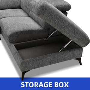<span class=keywords><strong>Canapé</strong></span> <span class=keywords><strong>d</strong></span>'<span class=keywords><strong>angle</strong></span> électrique inclinable en cuir véritable doux pour la peau avec rangement, idéal pour les hôtels et les salons - Product Image 3