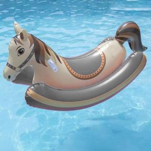 Waterhan Hamaca de Agua Inflable Ligera de PE con Diseño de Caballo, Personalizada, Flotante, para Piscina, Río, <span class=keywords><strong>Playa</strong></span> y Exteriores, para Adultos - Product Image 4