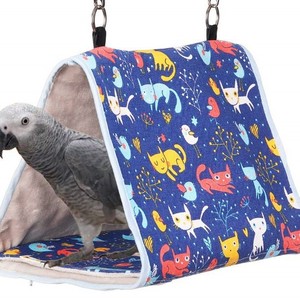 Casa de poliéster para pájaros y loros, nido para mascotas, saco de dormir, hamaca de algodón para hámsteres pequeños, para usar en el suelo o colgada. - Product Image 3