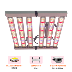 ANDY Customizable Driver Samsung LM281B LM301H EVO Chips Full Spectrum <strong>Small</strong> 6 <strong>Bar</strong> 320W LED Grow <strong>Lights</strong> for Indoor Grow Tent - Product Image 2