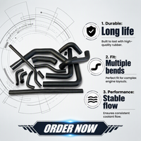 Tuyau de radiateur EPDM haute performance résistant à la chaleur pour système de refroidissement de moteur de voiture, découpe sur mesure LANTONG