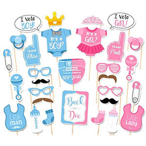 ขายส่งเด็กParty Suppliesราคาถูกฝักบัวอาบน้ำเพศเปิดเผยPhoto Booth Props - Product Image 1