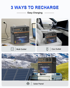 Outdoor 220v Lifepo4 <strong>Lithium</strong> <strong>Ion</strong> Cell High Capacity Portable <strong>Solar</strong> Power Station 1000W Camping Power <strong>Bank</strong>
