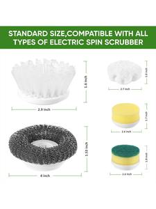 Brosse de nettoyage électrique portable Sunshine rechargeable par USB pour la vaisselle et la cuisine - Product Image 4