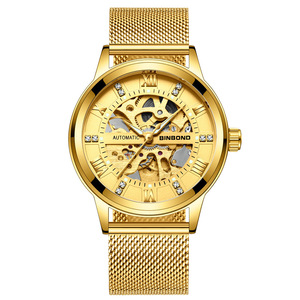 Montre mécanique pour homme de luxe, chronographe en acier inoxydable serti de diamants, luminescente, étanche 3ATM, 40 mm - Product Image 5