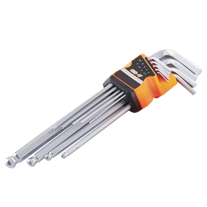 Jeu de clés Allen métriques industrielles professionnelles 13 pièces pointe à bille à extrémité plate avec clés hexagonales en acier à pointe Torx - Product Image 3