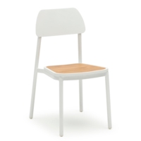 Ensemble de chaises de salle à manger d'extérieur modernes en métal avec accoudoirs et chaises de jardin empilables sans accoudoirs et tabourets de bar assortis