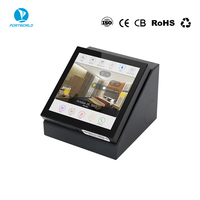 Panel de Control Táctil Portworld de 4 Pulgadas con Sistema Android/Linux, Alimentación POE, para Colocación en Escritorio con Soporte