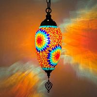 Luminaire LED en mosaïque turque exotique, fait main en fer et verre, couleur personnalisée pour bar, couloir, entrée, restaurant, club de luxe, décoration