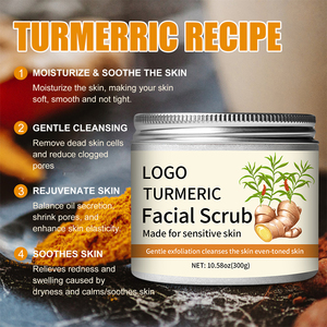 Gommage Visage à la Vitamine C Naturelle à Marque Privée Nettoyage en Profondeur Hydratant Curcuma Blanchissant Exfoliant - Product Image 6
