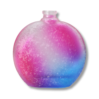 Bouteille de parfum en verre vide de 60 ml personnalisée de luxe de haute qualité cosmétique de rêve étoilé rose bleu motif galaxie
