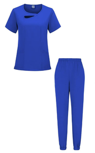 Uniformes de gommage col en V 1 poche avant confort extensible pour les infirmières dans les hôpitaux, les cliniques et les établissements médicaux - Product Image 4