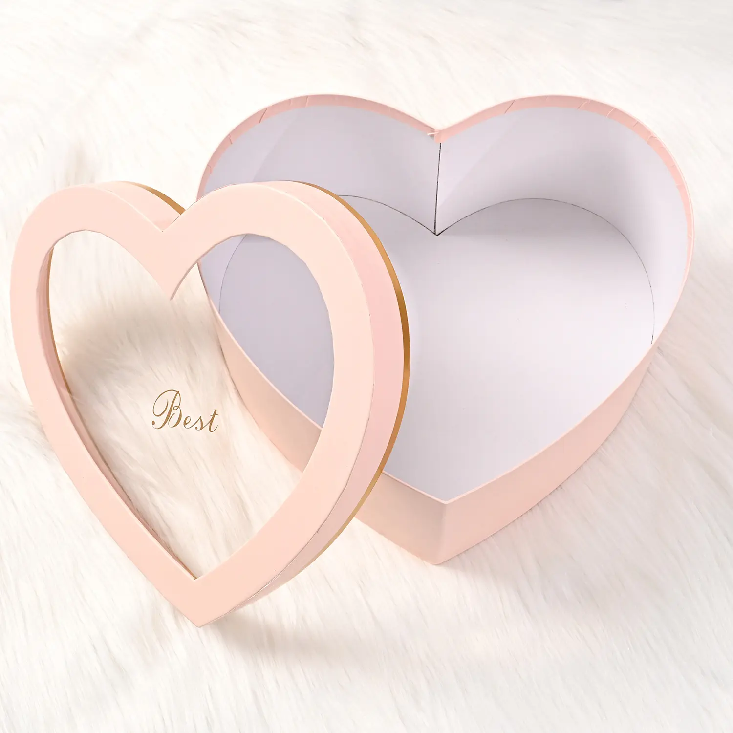 Luxury Gift Packaging Customised Valentine Day Heart Shaped Packaging Chocolate Flower Gift Boxes