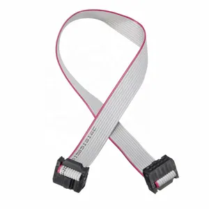 6 8 10 12 14 16 20 24 26 30 34 40 50 60 64 pin 1.27mm pitch idc connector grey flat cable assembly ribbon cable