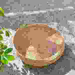 Lit pour chat naturel en paille tressée, maison pour animaux tressée à la main en feuilles de canne, avec coussin moelleux, panier-lit en paille tricoté à la main - Product Image 4