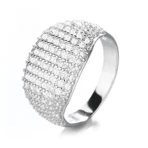 Anillos de circón de lujo Unisex, joyería de circonita cúbica, joyería fina para mujer, <span class=keywords><strong>anillo</strong></span> de plata 925 para <span class=keywords><strong>hombre</strong></span> - Product Image 1