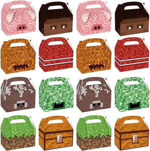 8ชิ้นกล่องแซนด์บ็อกซ์กระดาษของขวัญสำหรับครอบครัวกู๊ดดี้กล่องของขวัญพิกเซลกล่องของขวัญของที่ระลึกสำหรับปาร์ตี้วันเกิด - Product Image 1