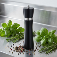 Moulin à sel et poivre en bois en gros, moulin à épices manuel rechargeable en acier inoxydable, style vintage pour table de salle à manger et restaurant