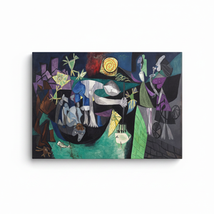 Toile imprimée « Pêche de nuit à Antibes » de Picasso, toile encollée - Product Image 2