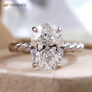 Alta gioielleria 3.5ct diamante coltivato da laboratorio 10k 14k 18k in <span class=keywords><strong>oro</strong></span> massiccio in vero <span class=keywords><strong>oro</strong></span> fatto a mano ritorti <span class=keywords><strong>anelli</strong></span> di fidanzamento per donna - Product Image 3