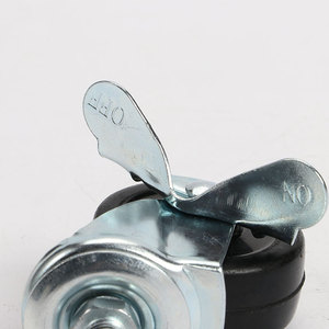 Swivel <b>Caster</b> <b>Wheels</b> 2 Inch Rubber With Brake Ball Bearing Bolt Hole Type For General Use - Product Image 2