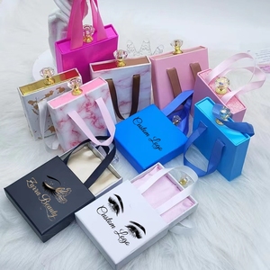 Boîte d'emballage pour cils cosmétiques en gros, faite à la main, super volumineuse, courbure D, 25 mm, cils en bande, cheveux humains, fournisseurs de cils 3D - Product Image 3