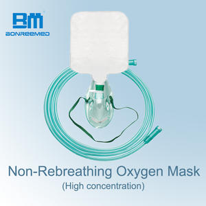 Masque à oxygène non recycleur avec sac de réservoir haute concentration bas prix bonne qualité médical PVC masque à oxygène non respirable - Product Image 2