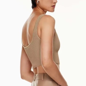 Fournisseur de vêtements de sport pour femmes, logo personnalisé, débardeur de sport, vêtements de fitness, vêtements de yoga, débardeur court tendance, débardeur sans manches sans couture - Product Image 4