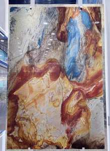 Dalle de quartzite à veines dorées Lapis Lazuli pour villa haut de gamme, polissage personnalisé, technique naturelle d'intérieur - Product Image 5