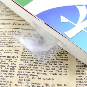 पारदर्शी व्यापार कार्ड आवर्धन ग्लास पोर्टेबल सुविधाजनक 3x pvc बुकमार्क चुंबक - Product Image 5