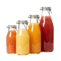 Hete Aanbieding: 500ml Cilindervormige Glazen Fles met Luchtdichte Clipdop voor Sap, Drank, Fruitwijn en Zelfgemaakte Fermentatie