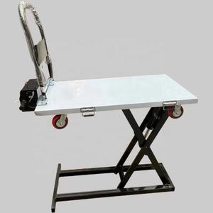 Carretilla de mano, camión de plataforma plana, camión de mano, carro de elevación hidráulica eléctrica 400kg Ift Dolly Push Cart Elevador hidráulico - Product Image 3