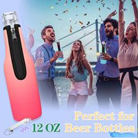 Manchon isolant en néoprène vierge pour transfert thermique, pour bouteilles de bière à col long de 330 ml, supports vierges pour artisanat