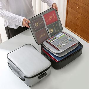 Fireproof <b>Document</b> <b>Bag</b> Multifunctional Passport File Certificate Storage Organization <b>Bag</b> - Product Image 6