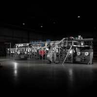 Machine automatique d'occasion pour la fabrication de serviettes hygiéniques, 600 PPM, entièrement servo-électrique, prix compétitif, fournisseur chinois