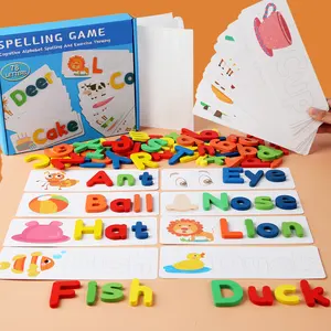 Crianças Alfabeto Aprendizagem Early Brinquedos Educativos Combinando Inglês Carta De Madeira Ortografia Jogo Abc Clings Alfabeto E Letras