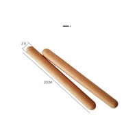 Wholesale Orff Percussion Instrument Wooden Rhythm Stick Drumstick for Drum Kids Music Teaching Aid Music Accessories