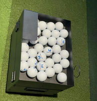 Distributeur de balles de golf en métal étanche avec pédale, lanceur de balles de golf, capacité de 50 balles, accessoires pour simulateur de golf