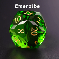 Magnifique ensemble de dés DND en verre multicolores faits à la main et écologiques, 7 pièces, dés polyédriques avec chiffres dorés, Dungeons & Dragons